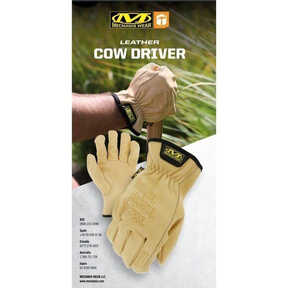 Mechanix Wear Driver‎ Durahide Leather Water Resistant Work Gloves Men's M NWT - Picture 4 of 16